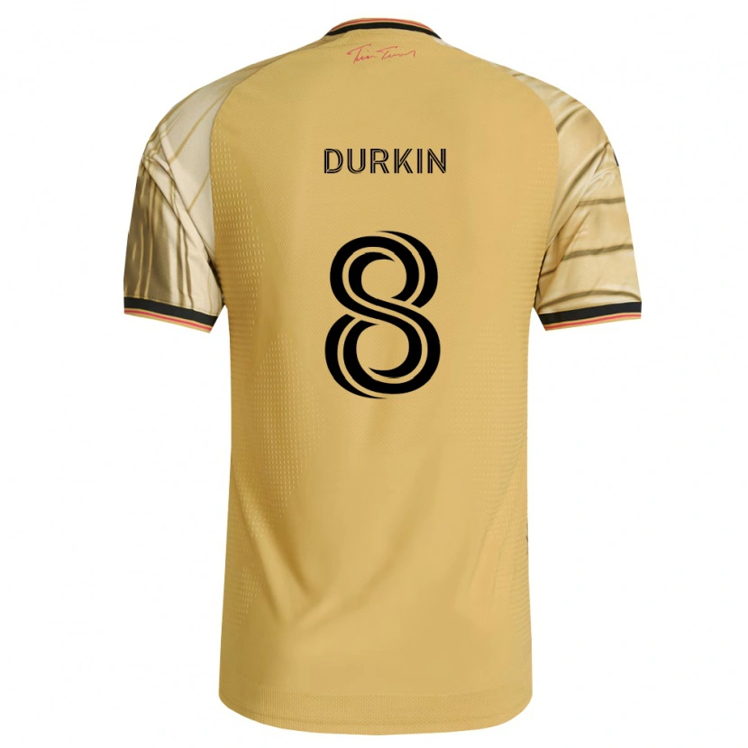 Danxen Dames Chris Durkin #8 Bruin Geel Zwart Uitshirt Uittenue 2026/27 T-Shirt België