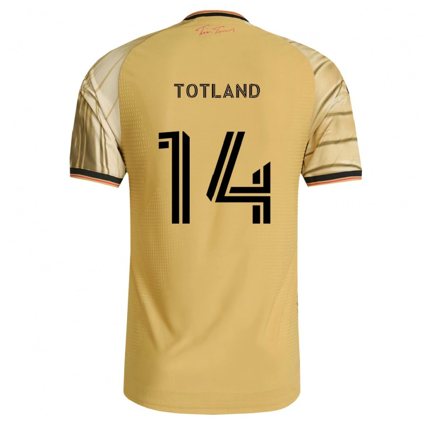 Danxen Dames Tomas Totland #14 Bruin Geel Zwart Uitshirt Uittenue 2026/27 T-Shirt België