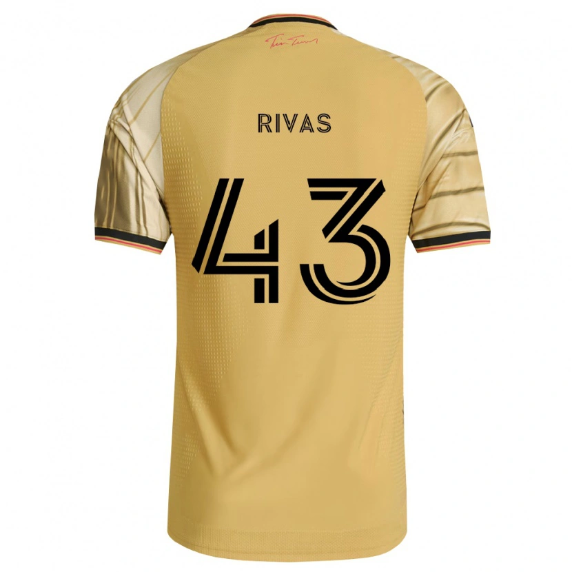 Danxen Dames Sergio Rivas #43 Bruin Geel Zwart Uitshirt Uittenue 2026/27 T-Shirt België