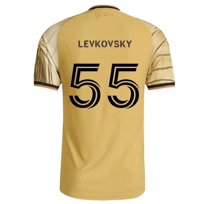 Danxen Dames Miroslav Levkovsky #55 Bruin Geel Zwart Uitshirt Uittenue 2026/27 T-Shirt België