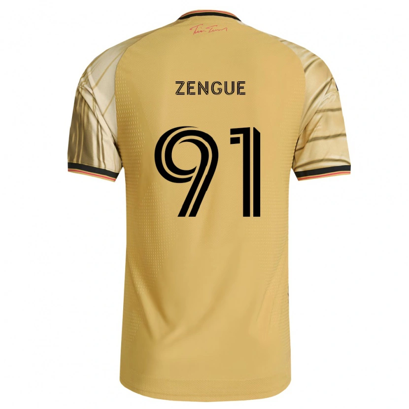 Danxen Dames Zach Zengue #91 Bruin Geel Zwart Uitshirt Uittenue 2026/27 T-Shirt België