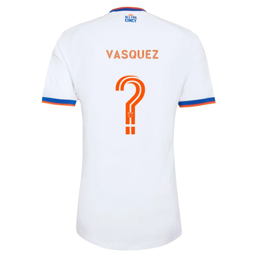 Danxen Dames Bryan Vásquez #0 Wit Marineblauw Oranje Uitshirt Uittenue 2026/27 T-Shirt België