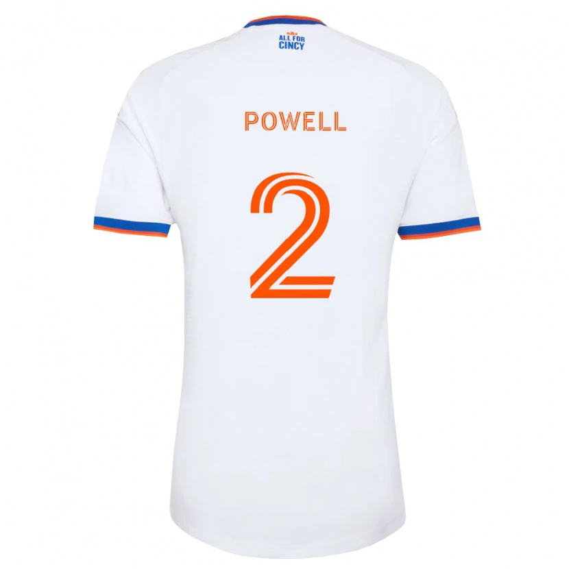 Danxen Dames Alvas Powell #2 Wit Marineblauw Oranje Uitshirt Uittenue 2026/27 T-Shirt België