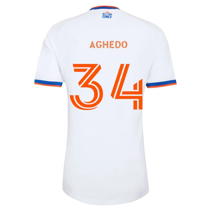 Danxen Dames London Aghedo #34 Wit Marineblauw Oranje Uitshirt Uittenue 2026/27 T-Shirt België