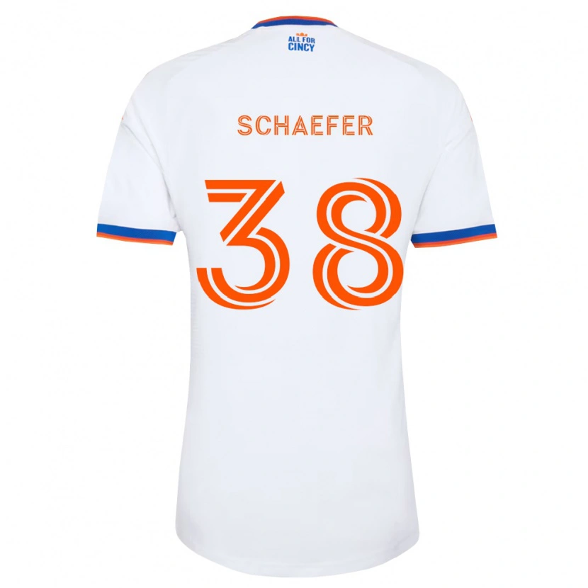 Danxen Dames Brian Schaefer #38 Wit Marineblauw Oranje Uitshirt Uittenue 2026/27 T-Shirt België
