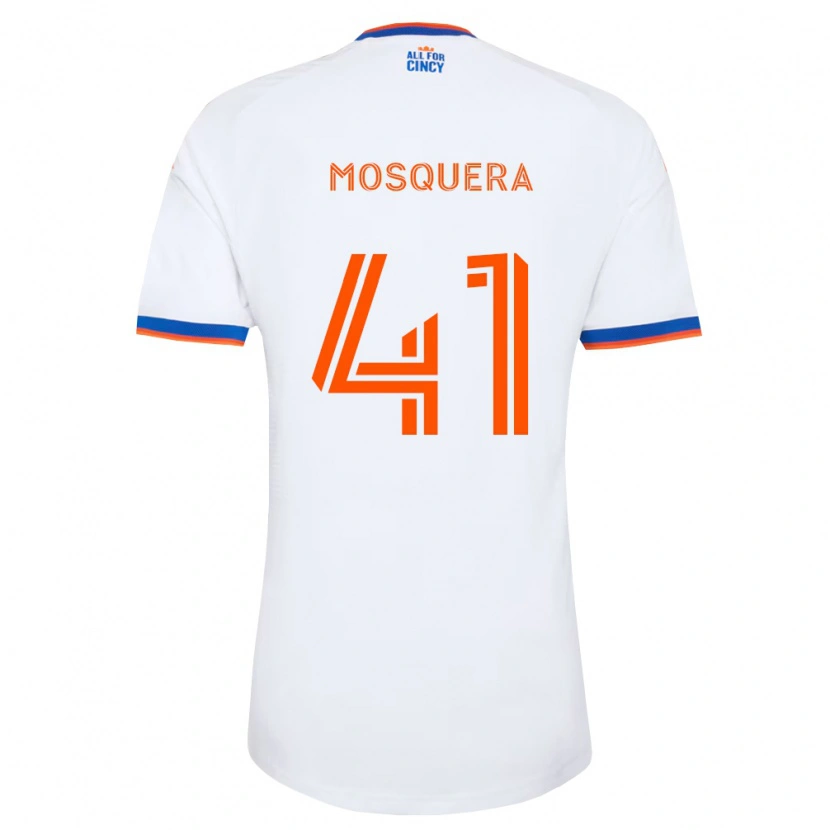 Danxen Dames Deiver Mosquera #41 Wit Marineblauw Oranje Uitshirt Uittenue 2026/27 T-Shirt België