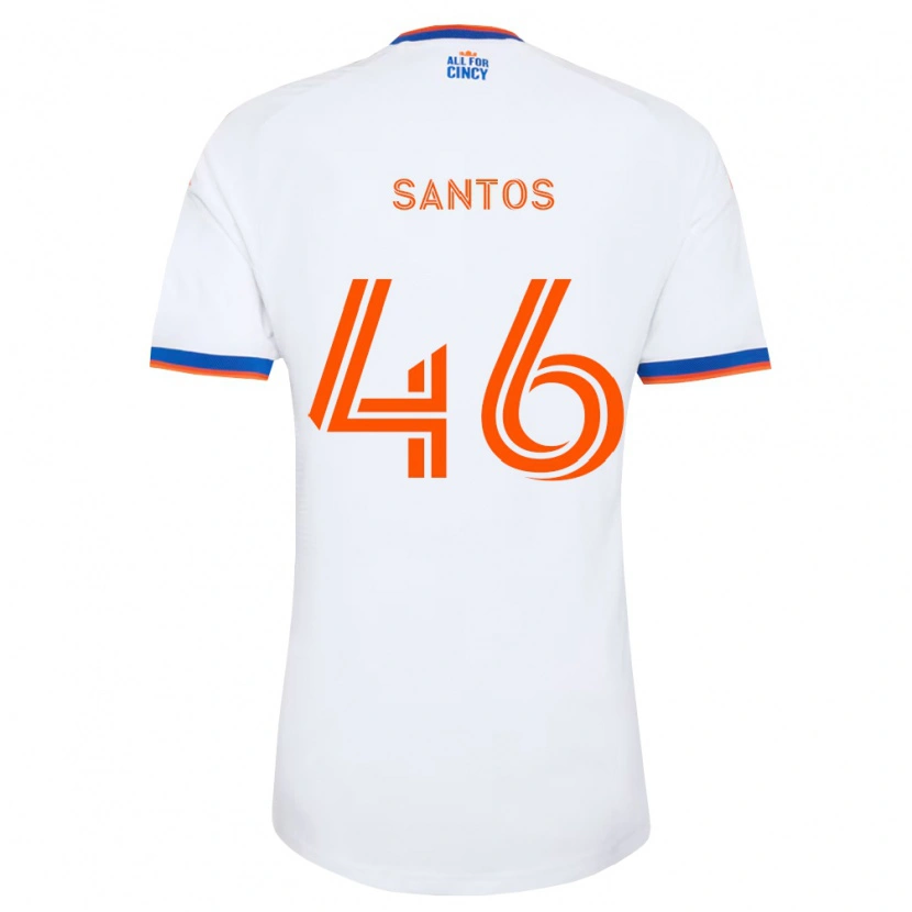 Danxen Dames Guilherme Santos #46 Wit Marineblauw Oranje Uitshirt Uittenue 2026/27 T-Shirt België
