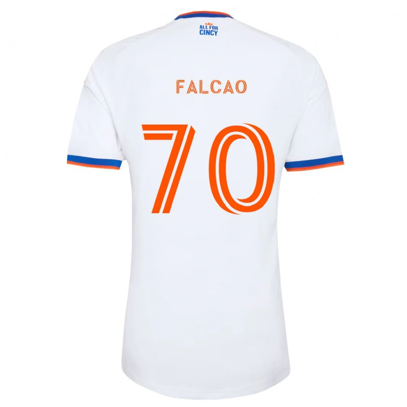 Danxen Dames Kiano Falcao #70 Wit Marineblauw Oranje Uitshirt Uittenue 2026/27 T-Shirt België
