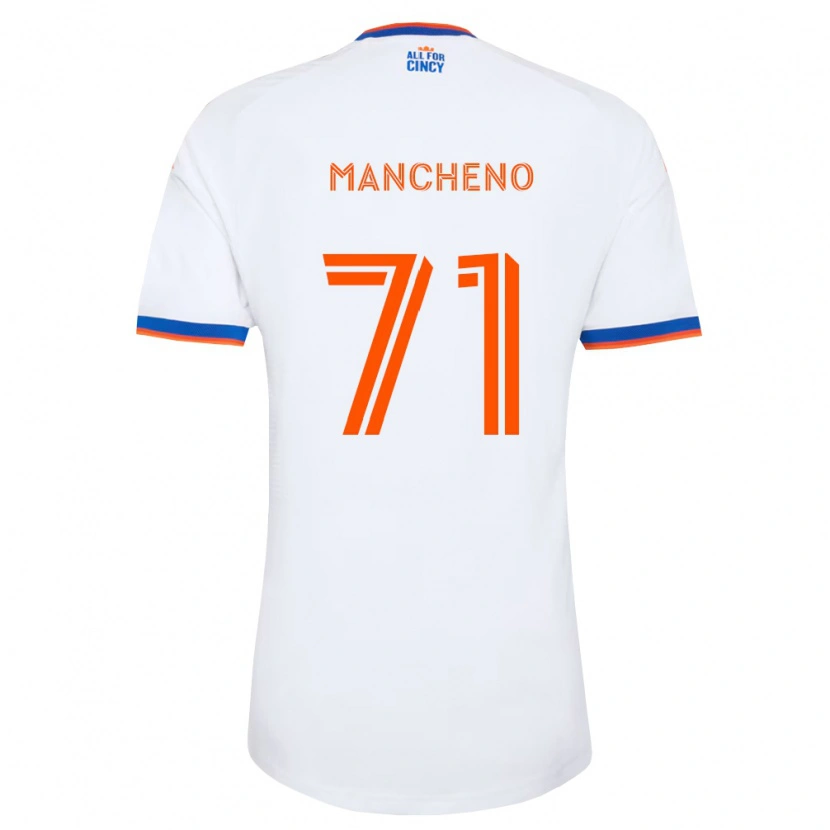 Danxen Dames Cristian Mancheno #71 Wit Marineblauw Oranje Uitshirt Uittenue 2026/27 T-Shirt België