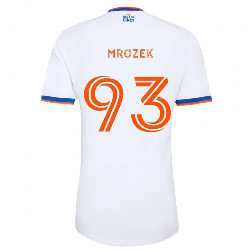 Danxen Dames Fabian Mrozek #93 Wit Marineblauw Oranje Uitshirt Uittenue 2026/27 T-Shirt België