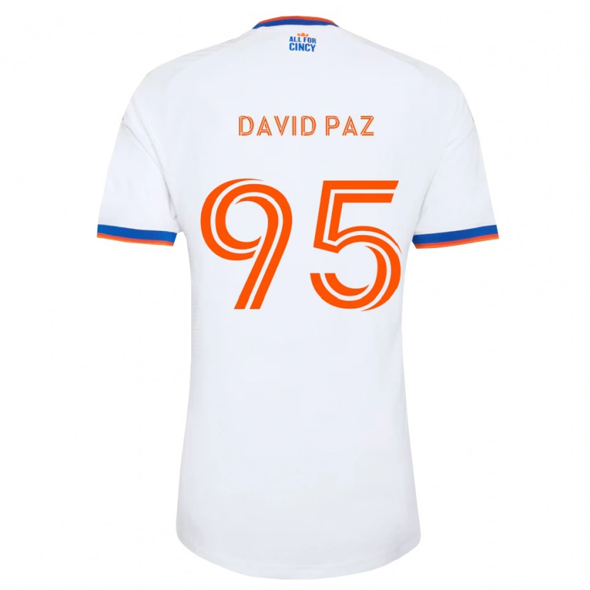 Danxen Dames David Paz #95 Wit Marineblauw Oranje Uitshirt Uittenue 2026/27 T-Shirt België