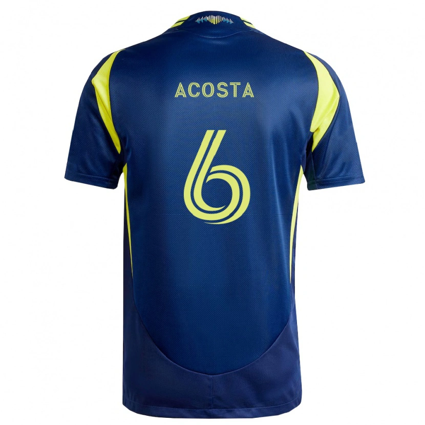 Danxen Dames Bryan Acosta #6 Geel Marineblauw Uitshirt Uittenue 2026/27 T-Shirt België