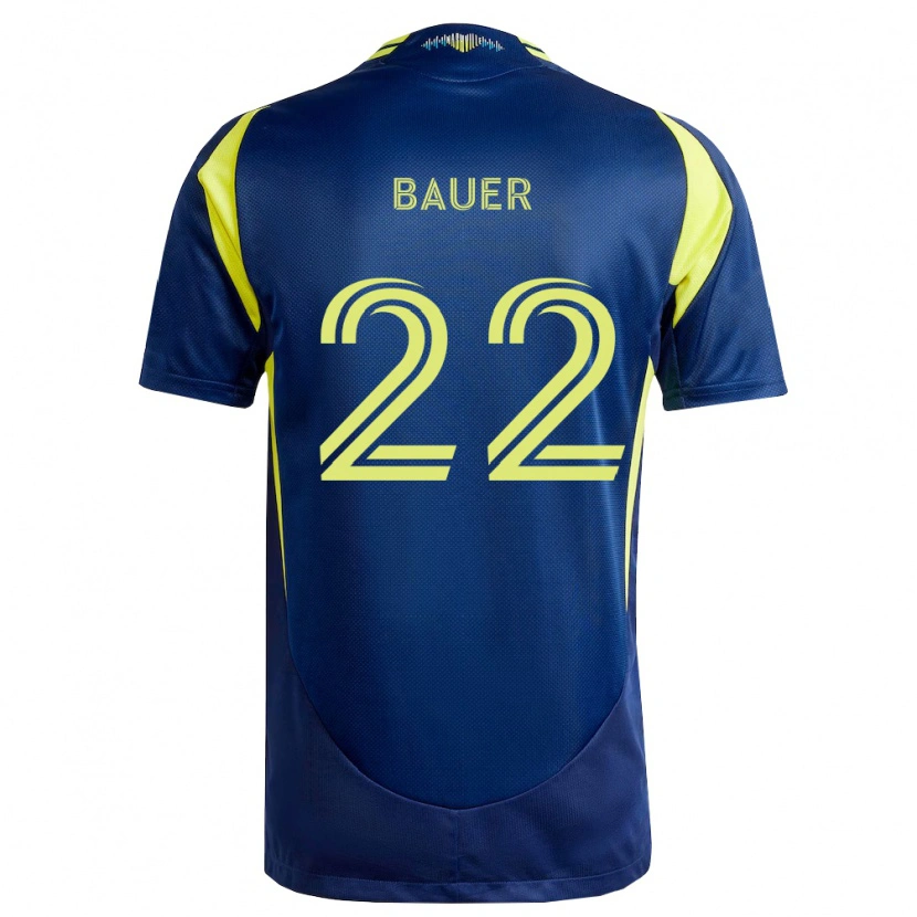 Danxen Dames Josh Bauer #22 Geel Marineblauw Uitshirt Uittenue 2026/27 T-Shirt België