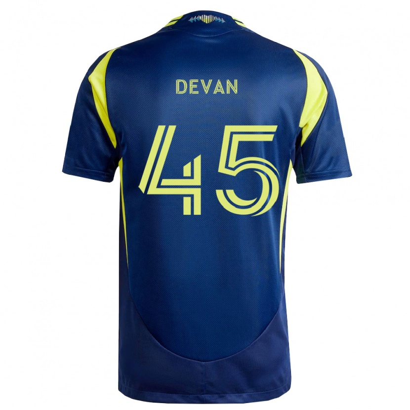 Danxen Dames Liam Devan #45 Geel Marineblauw Uitshirt Uittenue 2026/27 T-Shirt België