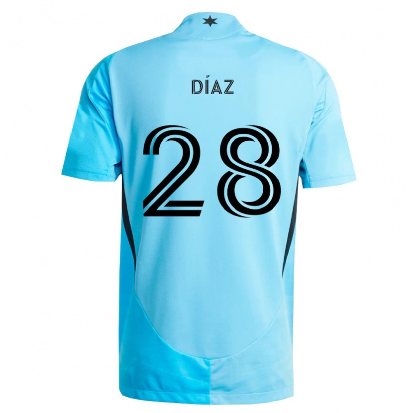 Danxen Dames Jefferson Díaz #28 Lichtblauw Zwart Uitshirt Uittenue 2026/27 T-Shirt België