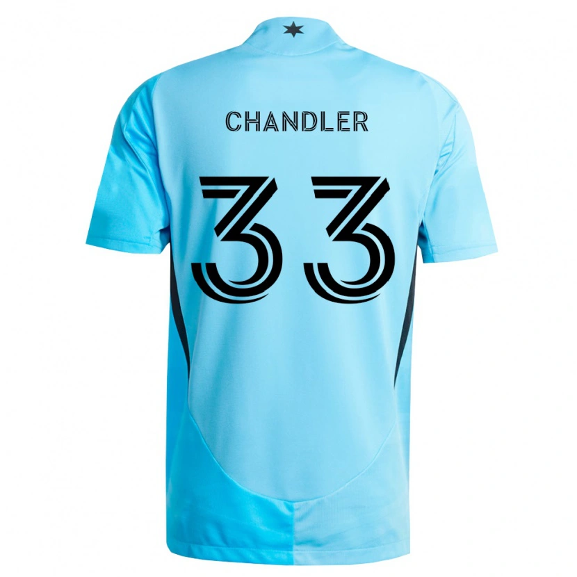 Danxen Dames Kieran Chandler #33 Lichtblauw Zwart Uitshirt Uittenue 2026/27 T-Shirt België