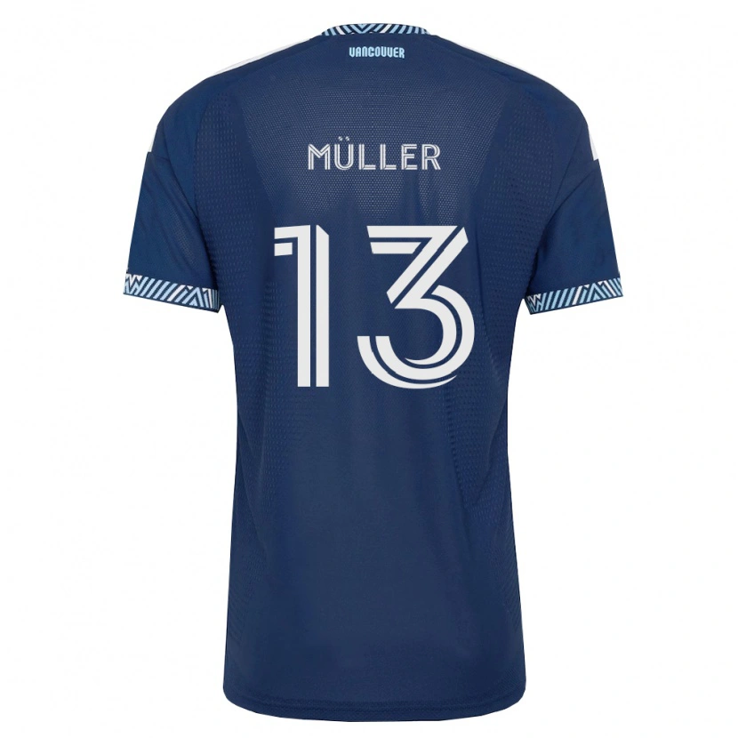 Danxen Dames Thomas Müller #13 Diep Blauw Wit Uitshirt Uittenue 2026/27 T-Shirt België