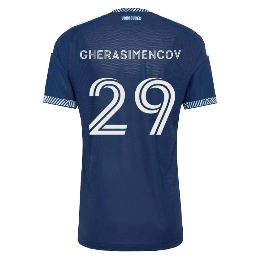 Danxen Dames Mihail Gherasimencov #29 Diep Blauw Wit Uitshirt Uittenue 2026/27 T-Shirt België