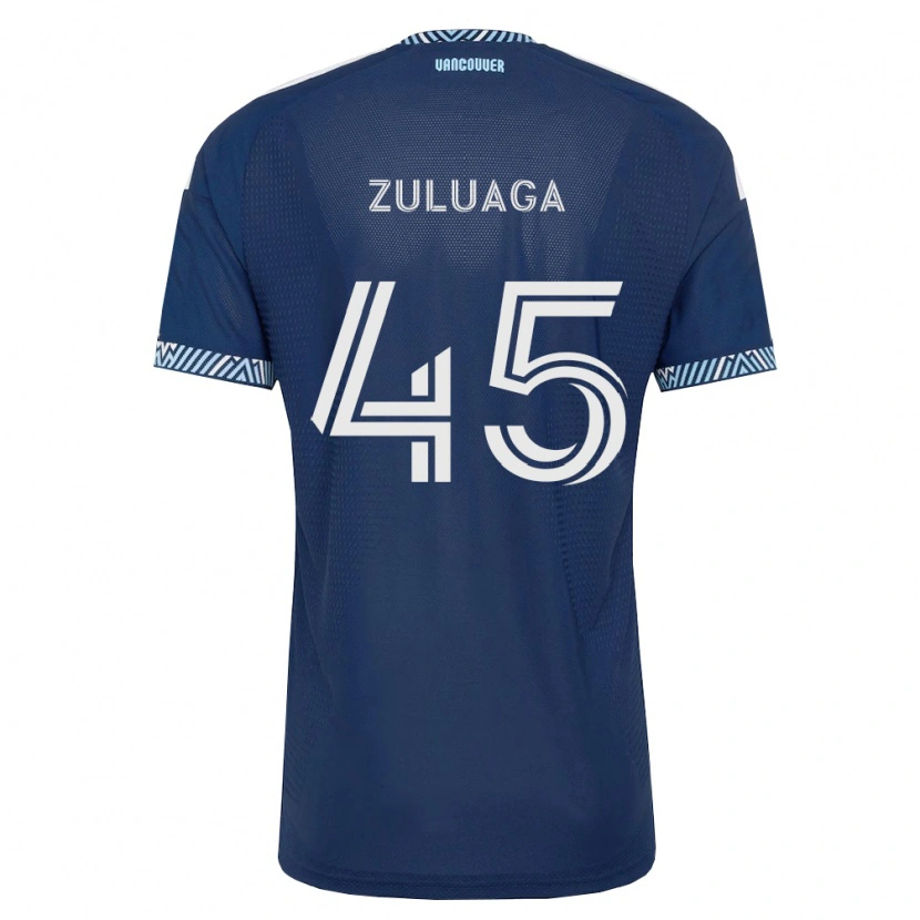 Danxen Dames Yeider Zuluaga #45 Diep Blauw Wit Uitshirt Uittenue 2026/27 T-Shirt België