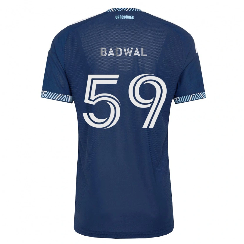 Danxen Dames Jeevan Badwal #59 Diep Blauw Wit Uitshirt Uittenue 2026/27 T-Shirt België