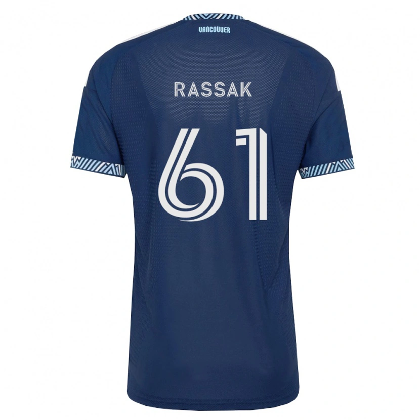 Danxen Dames Carson Rassak #61 Diep Blauw Wit Uitshirt Uittenue 2026/27 T-Shirt België