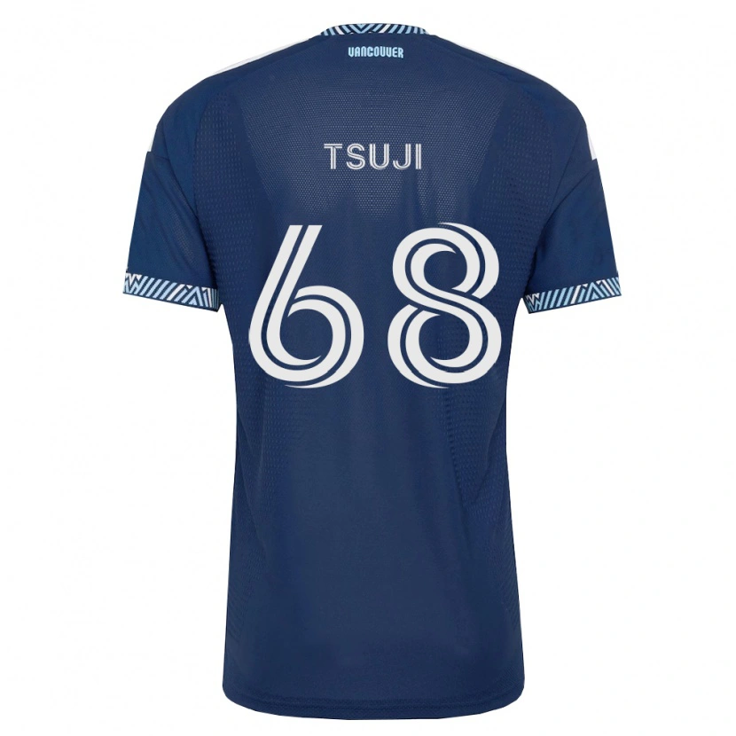 Danxen Dames Yuma Tsuji #68 Diep Blauw Wit Uitshirt Uittenue 2026/27 T-Shirt België