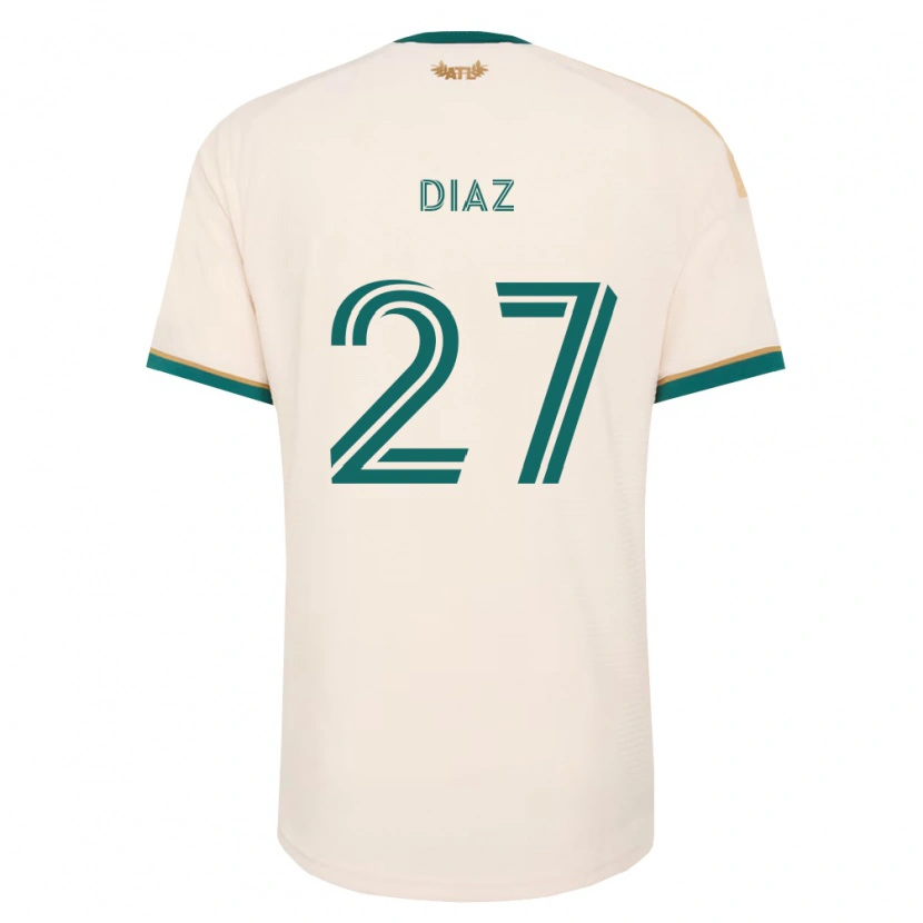 Danxen Dames Paulo Díaz #27 Champagne Groen Uitshirt Uittenue 2026/27 T-Shirt België