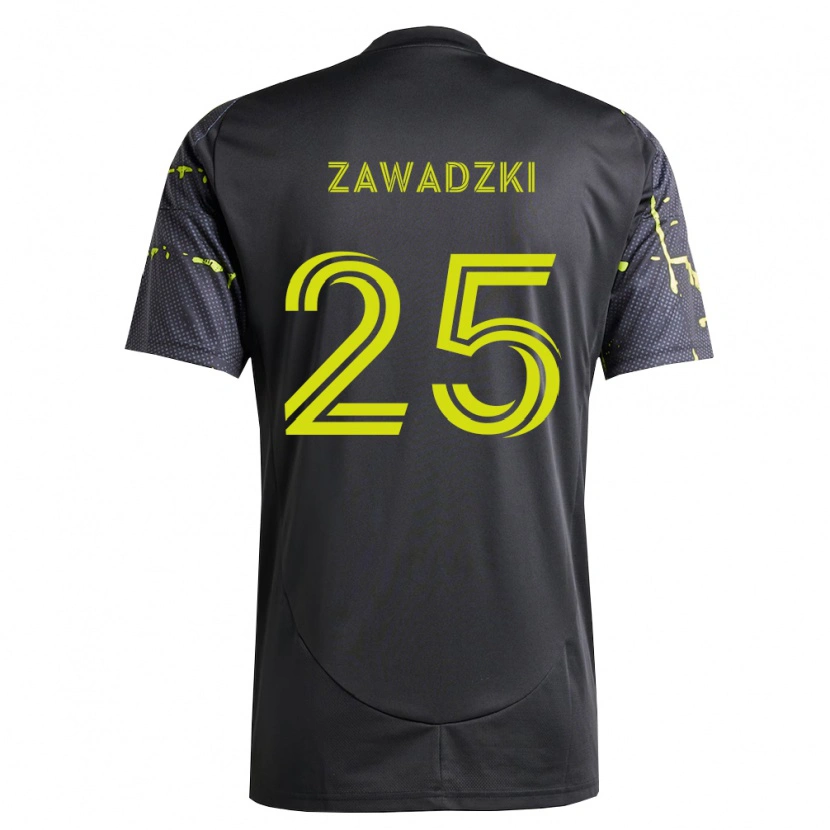 Danxen Dames Sean Zawadzki #25 Fluorescerend Geel Zwart Uitshirt Uittenue 2026/27 T-Shirt België