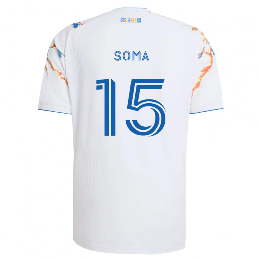 Danxen Dames Pedro Soma #15 Wit Oranje Blauw Uitshirt Uittenue 2026/27 T-Shirt België