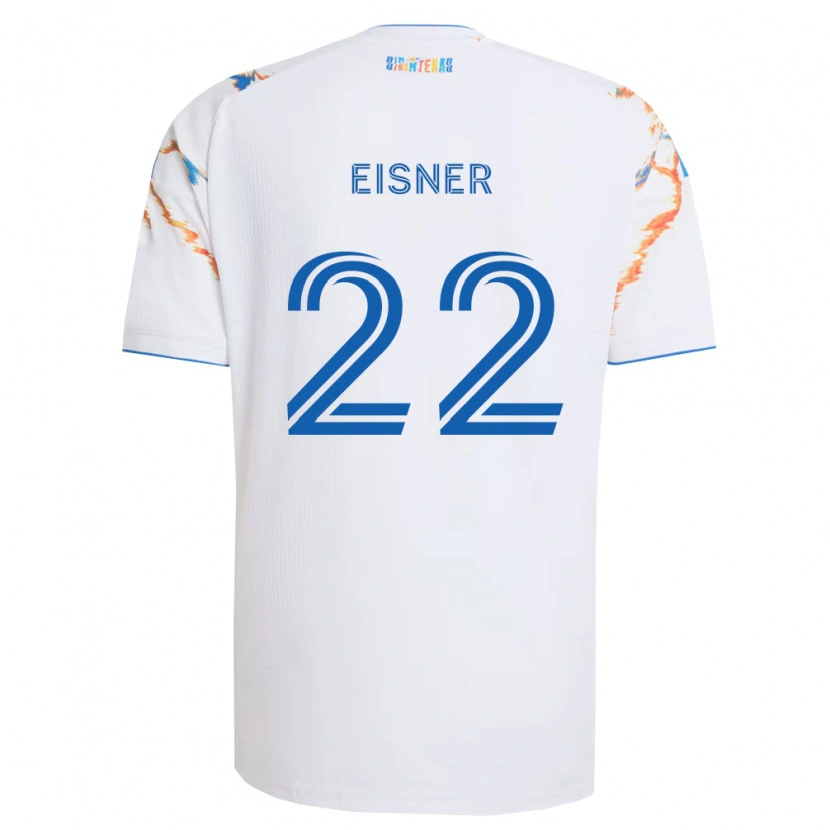 Danxen Dames Wilson Eisner #22 Wit Oranje Blauw Uitshirt Uittenue 2026/27 T-Shirt België