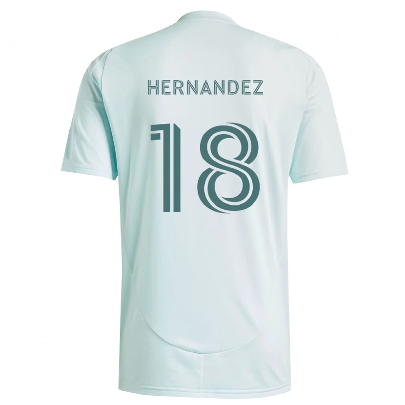 Danxen Dames Alex Hernandez #18 Wit Lichtgroen Uitshirt Uittenue 2026/27 T-Shirt België