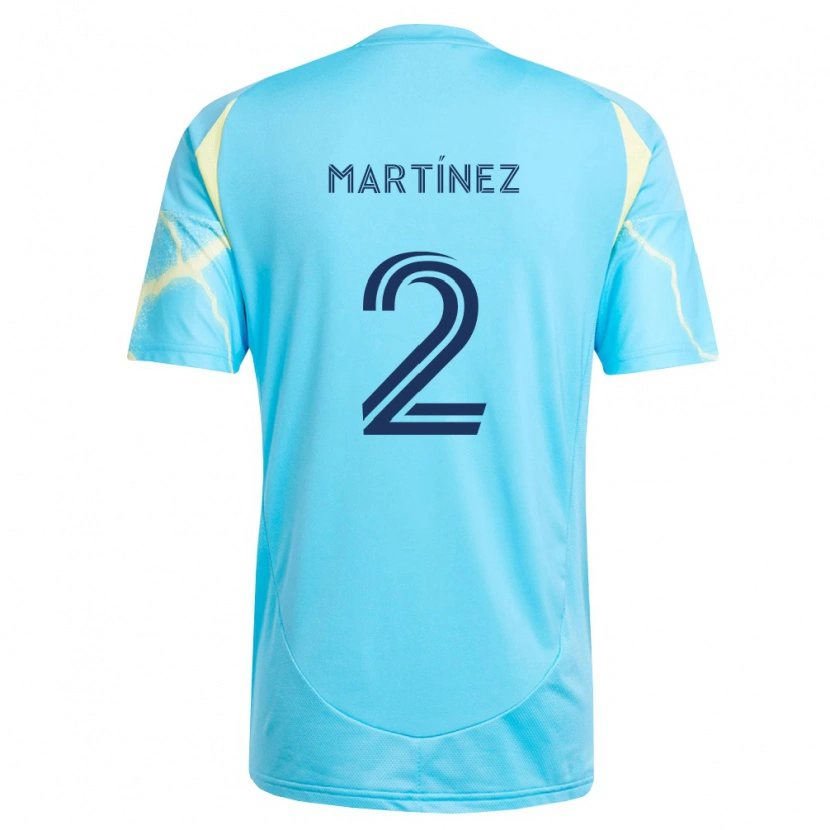 Danxen Dames Geiner Martínez #2 Lichtblauw Zwart Lichtgeel Uitshirt Uittenue 2026/27 T-Shirt België