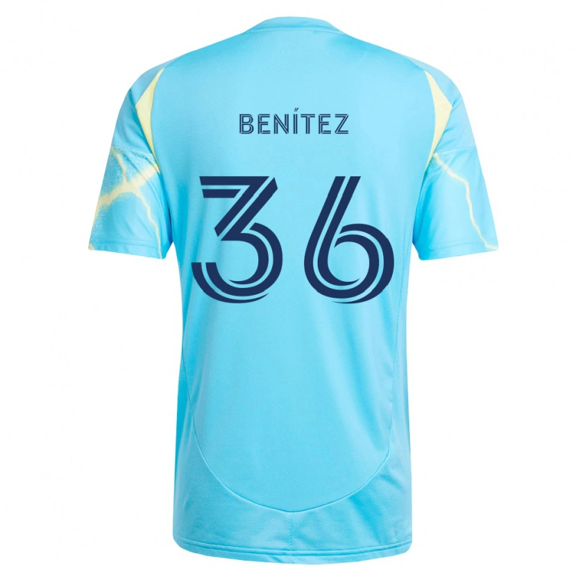 Danxen Dames Óscar Benítez #36 Lichtblauw Zwart Lichtgeel Uitshirt Uittenue 2026/27 T-Shirt België