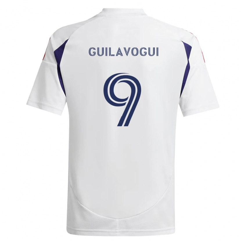 Danxen Dames Morgan Guilavogui #9 Koninklijk Blauw Rood Bruin Uitshirt Uittenue 2026/27 T-Shirt België