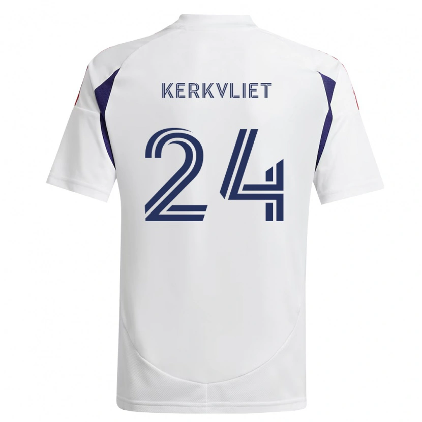 Danxen Dames Max Kerkvliet #24 Koninklijk Blauw Rood Bruin Uitshirt Uittenue 2026/27 T-Shirt België