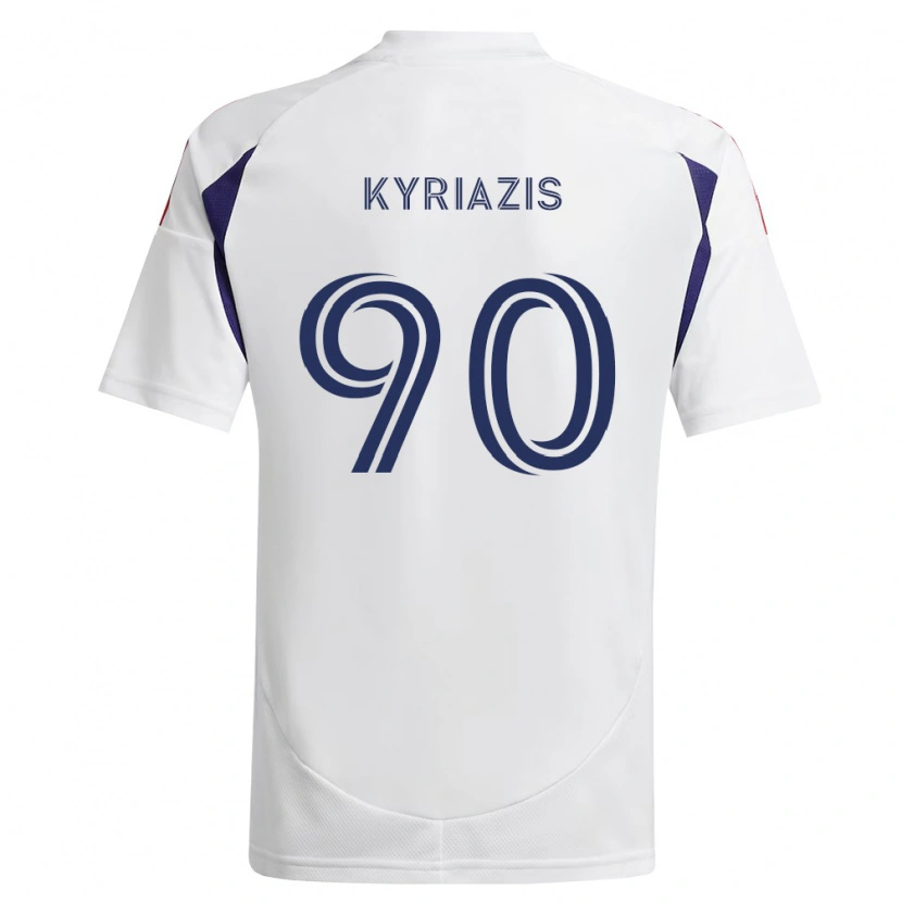 Danxen Dames Konstantinos Kyriazis #90 Koninklijk Blauw Rood Bruin Uitshirt Uittenue 2026/27 T-Shirt België