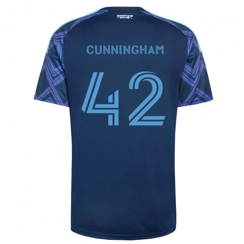Danxen Dames Alex Cunningham #42 Koninklijk Blauw Paars Uitshirt Uittenue 2026/27 T-Shirt België