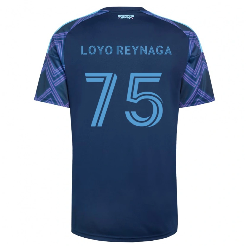 Danxen Dames Zamir Loyo Reynaga #75 Koninklijk Blauw Paars Uitshirt Uittenue 2026/27 T-Shirt België