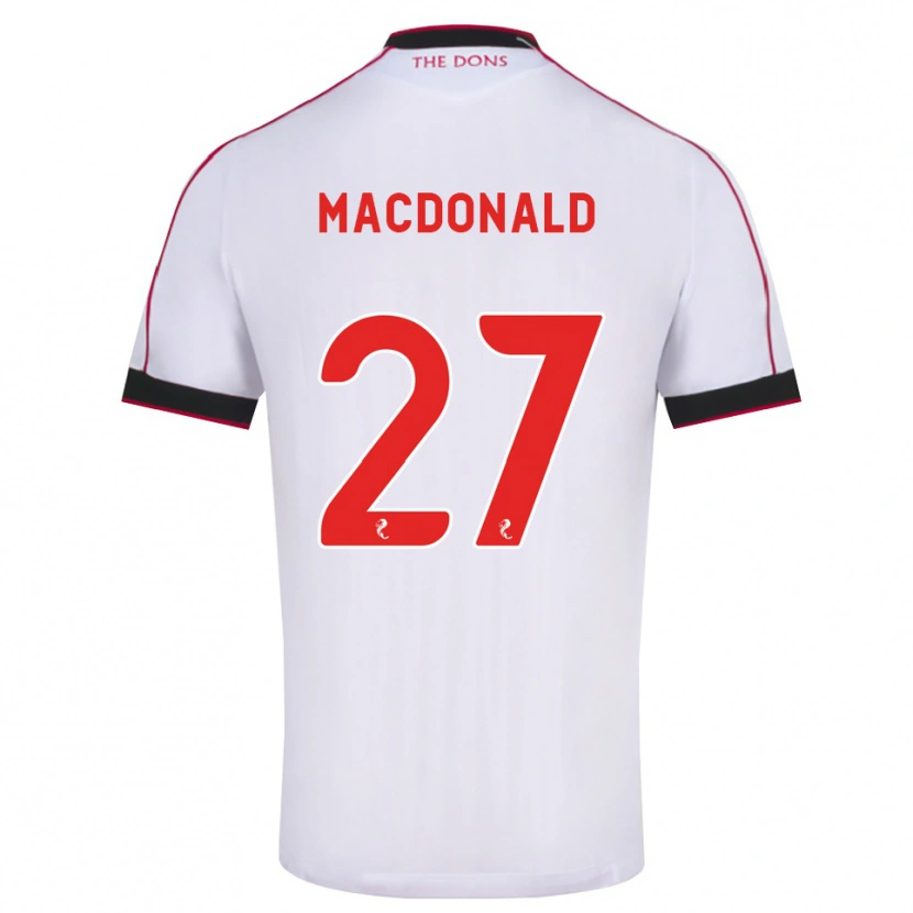 Danxen Dames Angus Macdonald #27 Zwart Rood Wit Uitshirt Uittenue 2026/27 T-Shirt België