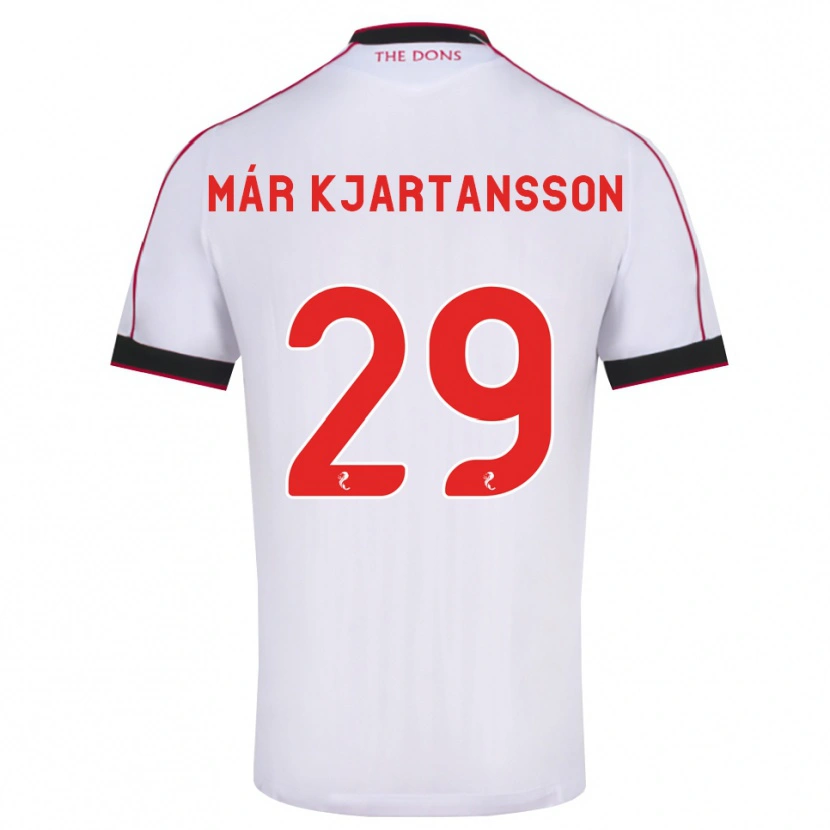 Danxen Dames Kjartan Már Kjartansson #29 Zwart Rood Wit Uitshirt Uittenue 2026/27 T-Shirt België