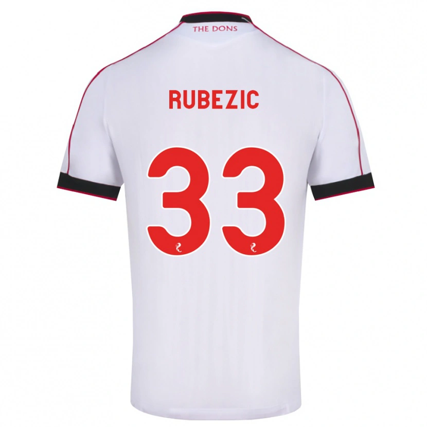 Danxen Dames Slobodan Rubezic #33 Zwart Rood Wit Uitshirt Uittenue 2026/27 T-Shirt België