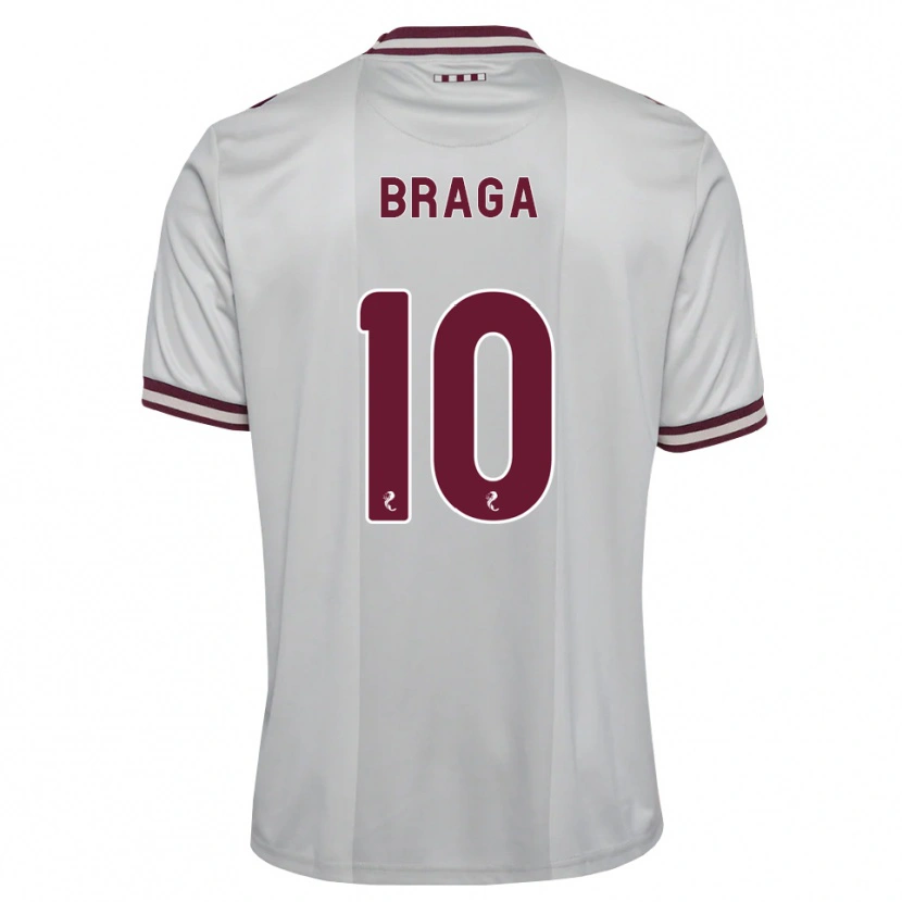 Danxen Dames Cláudio Braga #10 Wit Bordeauxrood Uitshirt Uittenue 2026/27 T-Shirt België