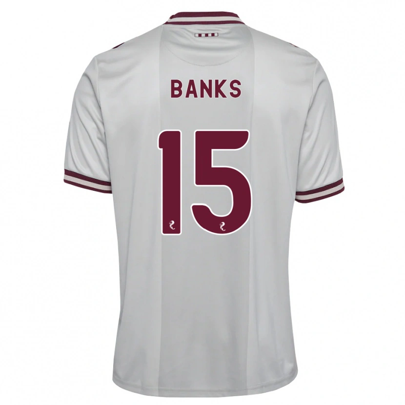 Danxen Dames Euan Banks #15 Wit Bordeauxrood Uitshirt Uittenue 2026/27 T-Shirt België
