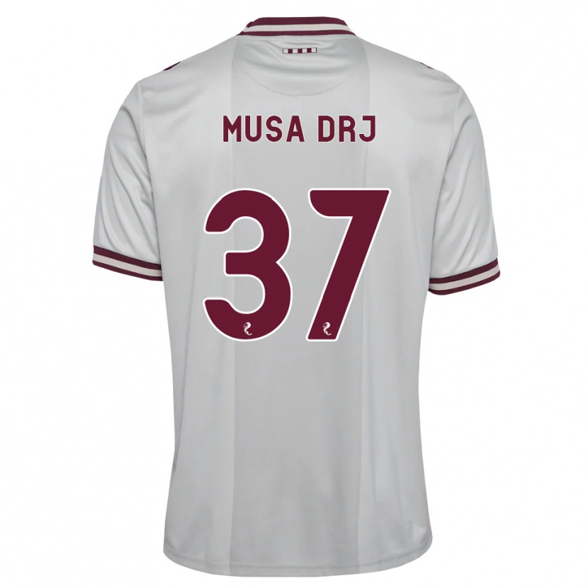 Danxen Dames Musa Drammeh #37 Wit Bordeauxrood Uitshirt Uittenue 2026/27 T-Shirt België