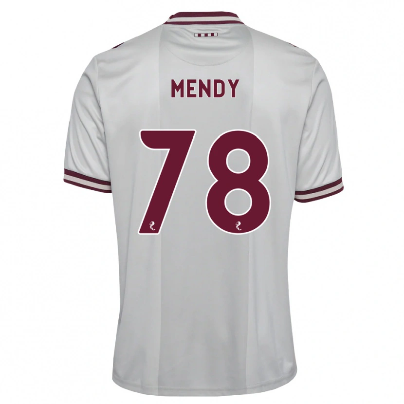 Danxen Dames Laurent Mendy #78 Wit Bordeauxrood Uitshirt Uittenue 2026/27 T-Shirt België