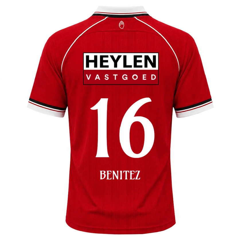 Danxen Kinderen Mauricio Benítez #16 Rood Wit Zwart Thuisshirt Thuistenue 2026/27 T-Shirt België
