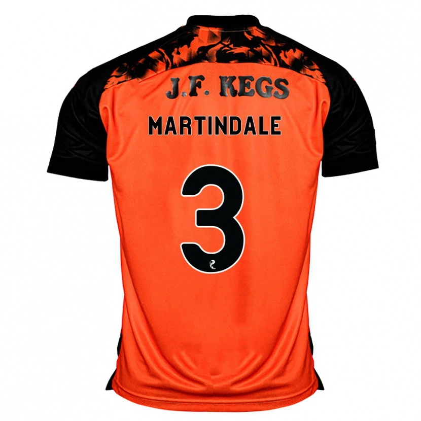 Danxen Kinderen Amilie Martindale #3 Oranje Zwart Wit Thuisshirt Thuistenue 2026/27 T-Shirt België