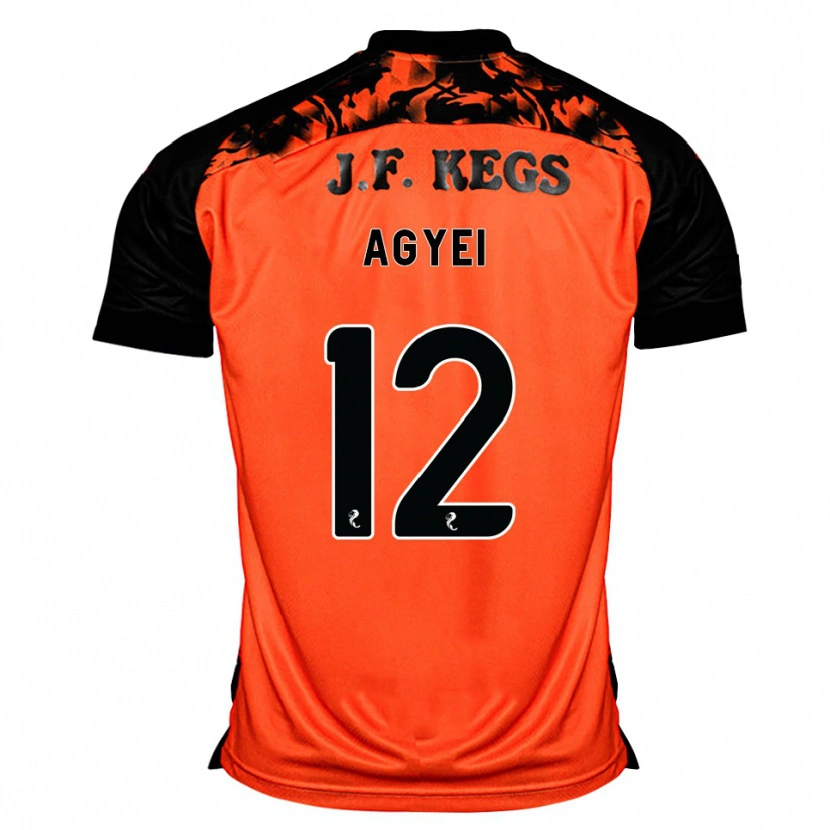 Danxen Kinderen Emmanuel Agyei #12 Oranje Zwart Wit Thuisshirt Thuistenue 2026/27 T-Shirt België