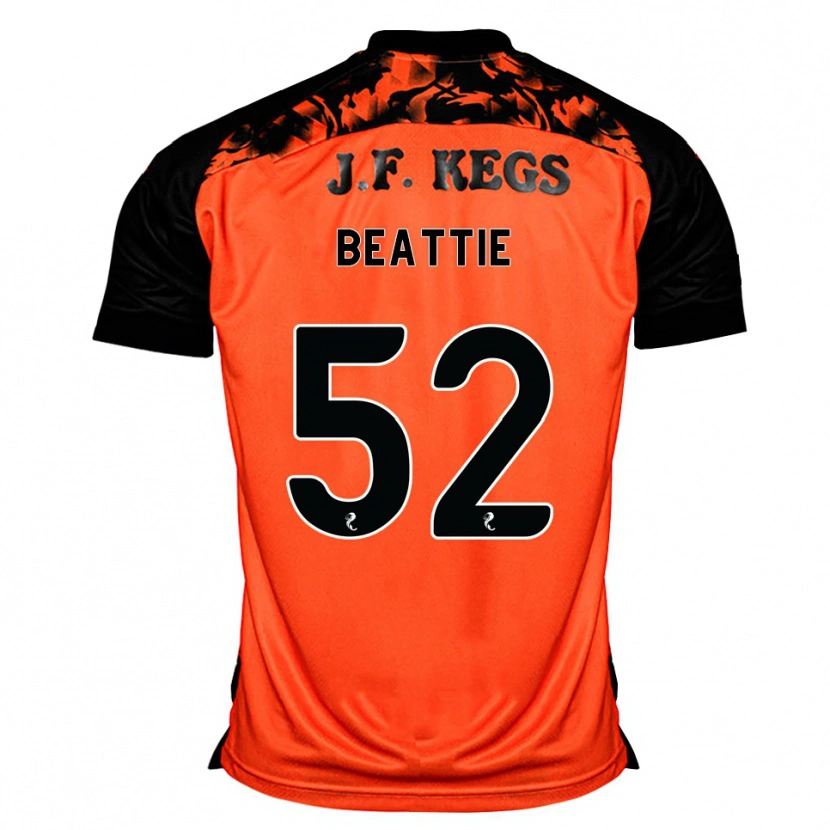 Danxen Kinderen Calvin Beattie #52 Oranje Zwart Wit Thuisshirt Thuistenue 2026/27 T-Shirt België