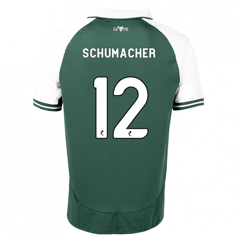 Danxen Kinderen Noa Schumacher #12 Zeegroen Wit Thuisshirt Thuistenue 2026/27 T-Shirt België